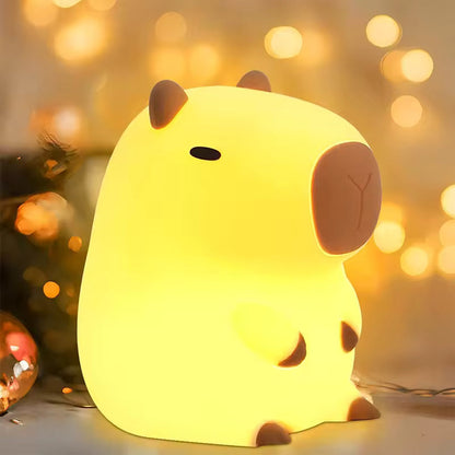 Roztomilá silikonová noční lampa Capybara